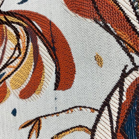 Chicken Throw Pillow Cover (Only) 21 1/2” x 20” Rust Tones Zip Closure - Picture 5 of 9